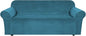 H.VERSAILTEX Stretch Velvet Sofa Covers Large Couch Covers Sofa Slipcovers Furniture Protector Soft with Non Slip Elastic Bottom, Feature Thick Comfy Rich Velour (XL Sofa, 98"-105", Peacock Blue)