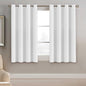 H.VERSAILTEX Pure White Curtain for Living Room Thermal Insulated Window Treatment Curtain 45 inch Length Energy Saving Solid Grommet Top Room Darkening Drape, One Panel, 52" W x 45" L