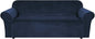 H.VERSAILTEX Stretch Velvet Sofa Covers for 3 Cushion Couch Covers Sofa Slipcovers Furniture Protector Soft with Non Slip Elastic Bottom, Crafted from Thick Comfy Rich Velour (Sofa 72"-90", Navy)