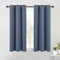 NICETOWN Blackout Draperies Curtains for Kids Room, Window Treatment Thermal Insulated Solid Grommet Blackout Drape Panels for Bedroom (Set of 2 Panels, 42 by 54 Inch, Stone Blue)