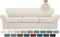 Turquoize 4 Piece Sofa Covers for 3 Cushion Couch Sofa Slipcover Soft Couch Cover for Dogs-Washable Sofa Furniture Covers with 3 Individual Large Cushion Covers, Feature Thick Fabric (XL Sofa, Ivory)