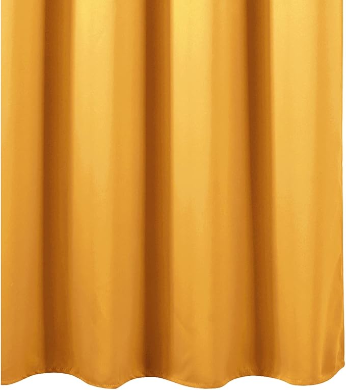 LEMOMO Yellow Blackout Curtains 40 x 63 Inch Length/Set of 2 Curtain Panels/Thermal Insulated Room Darkening Blackout Curtains for Bedroom