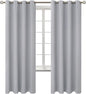BGment Room Darkening Curtains 72 Inches Long - Grommet Thermal Insulated Drapes Window Treatment Curtains for Bedroom, 2 Panels, 52 x 72 Inch, Light Grey