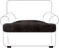 Leather Look Couch Cushion Covers Sofa Seat Slipcovers Sets Couches Furniture Protector for Sectional Armchair Loveseat Pets Kids Stretch Spandex Fabric (1 T-Cushion Armchair, Chocolate)