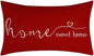 MFGNEH Home Sweet Home Quotes Farmhouse Pillow Covers, 12x20 Inch, Decorative Throw Pillow Case, Housewarming Gift, Red