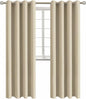 BGment Room Darkening Curtains 95 Inches Long - Grommet Thermal Insulated Drapes Window Treatment Curtains for Bedroom, 2 Panels, 52 x 95 Inch, Beige