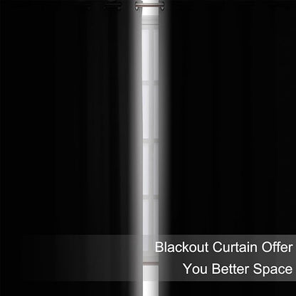 LEMOMO Blackout Curtains 52 x 120 Inch Long Light Grey Curtains Set of 2 Panels Room Darkening Curtains for Bedroom and Living Room