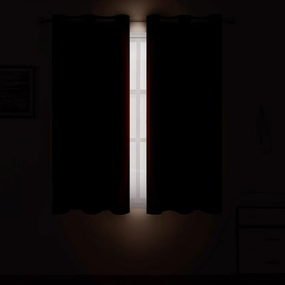 LEMOMO Chocolate Brown Thermal Blackout Curtains/52 x 54 Inch/Set of 2 Panels Room Darkening Curtains for Bedroom