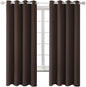 BGment Blackout Curtains for Bedroom - Grommet Thermal Insulated Room Darkening Curtains for Living Room, Set of 2 Panels (52 x 72 Inch, Brown)