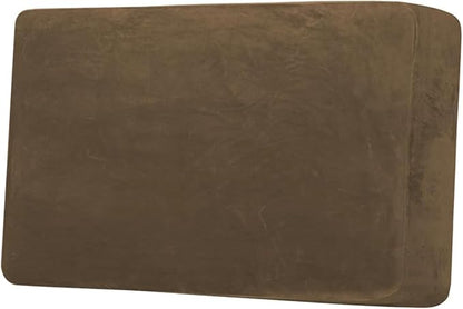 H.VERSAILTEX Velvet Stretch Individual Cushion Cover Plush Cushion Slipcover for Loveseat Sofa Furniture Protector Seat Cushion Sofa Cover (1 Piece Loveseat Cushion Cover, Bronze Brown)