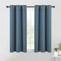 NICETOWN Blackout Curtain Panels for Bedroom, 2 Panels, W42 x L60 inches, Smoky Blue, Thermal Insulated Grommet Top Blackout Draperies and Drapes