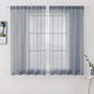 MIULEE 2 Panels Solid Color Sheer Window Curtains Elegant Window Voile Panels/Drapes/Treatment for Bedroom Living Room (54X63 Inches Dark Grey)