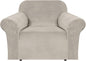 H.VERSAILTEX Stretch Velvet Armchair Cover Couch Covers 1 Cushion Chair Slipcover for Living Room Furniture Cover Crafted from Thick Comfy Rich Velour (Chair 31"-49", French Oak)