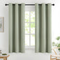 MIULEE Room Darkening Curtains Thermal Insulated Drapes Solid Window Treatment Set Grommet Top Light Blocking Blackout Curtain for Living Room/Bedroom 2 Panels 42 x 63 inch Sage Green