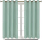 BGment Blackout Curtains - Grommet Thermal Insulated Room Darkening Bedroom and Living Room Curtains, Set of 2 Panels (52 x 45 Inch, Frosty Green)