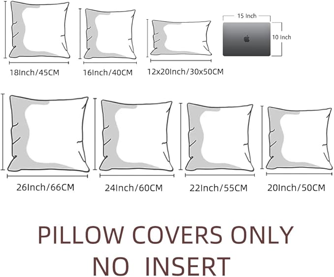 Fancy Homi 4 Packs Orange Fall Decorative Throw Pillow Covers 26x26 Inch for Couch Living Room Bed Sofa, Halloween Pumpkin Autumn Home Decor, Soft Cute Plush Corduroy Striped Cushion Case 66x66 CM