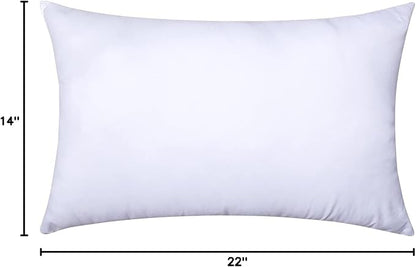 MIULEE Throw Pillow Insert Premium Pillow Stuffer Sham Rectangle for Decorative Cushion Bed Couch Sofa 14x22 Inch