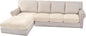 H.VERSAILTEX Velvet Stretch Sectional Couch Covers 4 Pieces Sofa Seat Cushion Covers L Shape Separate Couch Cover for Both Left/Right Sectional Couch (Large Sofa 3 Seater + 1 Chaise, Cream)