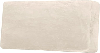 H.VERSAILTEX Velvet Stretch Individual Couch Cushion Cover Plush Cushion Slipcover for Loveseat Sofa Cushion Furniture Protector Seat Cushion Sofa Cover (1 Piece Sofa Cushion Cover, Cream)