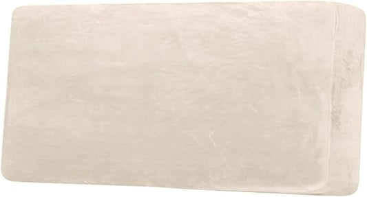 H.VERSAILTEX Velvet Stretch Individual Couch Cushion Cover Plush Cushion Slipcover for Loveseat Sofa Cushion Furniture Protector Seat Cushion Sofa Cover (1 Piece Sofa Cushion Cover, Cream)