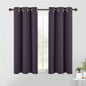 NICETOWN Blackout Curtain Panels for Bedroom, 2 Panels, Greyish Purple, W42 x L40-inch, Thermal Insulated Grommet Top Blackout Draperies and Drapes for Basement