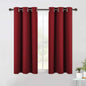 NICETOWN Blackout Curtains & Drapes for Bedroom, Burgundy Red, W34 x L48, Set of 2, Triple Weave Grommet Top Thermal Insulated Light Blocking Panels for Bathroom/Living Room