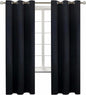 BGment Blackout Curtains for Living Room - Grommet Thermal Insulated Room Darkening Curtains for Bedroom, Set of 2 Panels (42 x 72 Inch, Black)