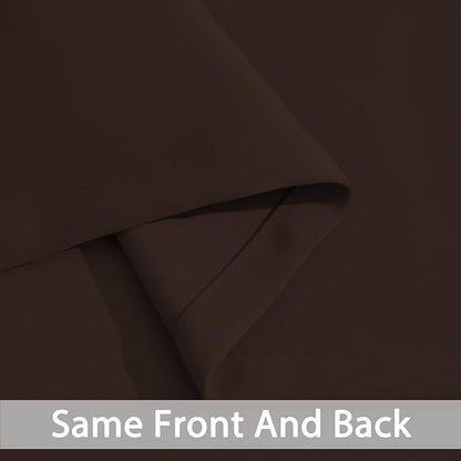 Yakamok Blackout Curtains for Bedroom 2 Panels Set 108 Inch Length Thermal Insulated Room Darkening Dark Black Out Drapery Grommet Window Treatments Drapes for Living Room, 52x108, Chocolate Brown