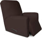 PureFit Super Stretch Chair Sofa Slipcover with Pocket – Spandex Non Slip Soft Couch Sofa Cover, Washable Furniture Protector with Elastic Bottom for Kids, Pets （Recliner, Chocolate）
