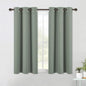 NICETOWN Modern Blackout Curtains Noise Reducing, Thermal Insulated and Privacy Room Darkening Drape Panels for Boy's Guest Room Door Small Short Window (Greyish Green, 2 Panels, W42 x L54 -Inch)
