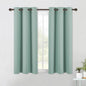 NICETOWN Modern Blackout Curtains Noise Reducing, Seafoam, 2 Panels, W42 x L54, Thermal Insulated and Privacy Room Darkening Drape Panels for Boy's Guest Room Door Small Short Window