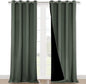 NICETOWN 100% Blackout Curtains 102" Long, Pair of Energy Smart & Noise Blocking Out Drapes for Baby Room Window, Thermal Insulated Guest Room Lined Window Dressing(Dark Mallard, 52" Wide)