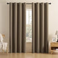 Joydeco Blackout Curtains for Bedroom 108 inch Long 2 Panels, Thermal Insulated Room Darkening Curtains with Grommets, Soft Window Drapes for Living Room (W52 x L108 Inch, Khaki)