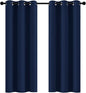 Yakamok 72 Inch Length Blackout Curtains for Bedroom, Thermal Insulated Room Darkening Grommet Top Window Drapes for Living Room,42W x 72L,Navy Blue,2 Panels