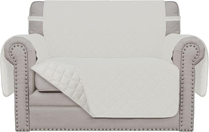 Easy-Going Oversized Chair Sofa Slipcover Reversible Sofa Cover Water Resistant Couch Cover Furniture Protector Cover with Elastic Straps for Pets Dog (Oversized Chair, Ivory/Ivory)