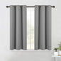 NICETOWN Silver Grey Small Window Blackout Curtain Panels for Bedroom, Thermal Insulated Grommet Top Blackout Draperies and Drapes (2 Panels, W42 x L45 -Inch)