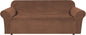 H.VERSAILTEX Stretch Velvet Sofa Covers Large Couch Covers Sofa Slipcovers Furniture Protector Soft with Non Slip Elastic Bottom, Feature Thick Comfy Rich Velour (Extra Wide Sofa 98"-105", Caramel)