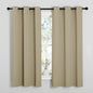 NICETOWN Thermal Insulated Grommet Room Darkening Curtains/Draperies/Panels for Bedroom (Cocoa Eggnog, 2 Panels, W42 x L63 inches)