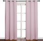 NICETOWN Nursery Essential Thermal Insulated Solid Grommet Top Blackout Curtains/Drapes (1 Pair, 42 x 84 inches, Baby Pink)