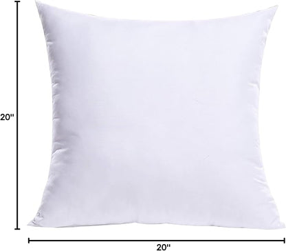 MIULEE Throw Pillow Insert Premium Pillow Stuffer Sham Square for Decorative Cushion Bed Couch Sofa 20x20 Inch