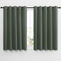 NICETOWN Bedroom Blackout Curtains for Kitchen Window - Window Treatment Thermal Insulated Solid Grommet Sound Reducing for Kitchen/Nursery, Dark Mallard, 2 Panels, W66 x L54