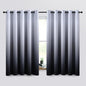 SimpleHome Gradient Color Ombre Room Darkening Curtains Blackout Black Thermal Insulated Grommet Panels Grommet Window Drapes for Living Room/Bedroom, Black,62x63 inches