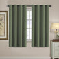 H.VERSAILTEX Blackout Curtain for Living Room Thermal Insulated Window Treatment Curtain Extra Long 63 inch Length Energy Saving Solid Grommet Top Blackout Drape, One Panel, Bronze Green, 52"W x 63"L