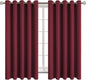 BGment Blackout Curtains for Bedroom - Grommet Thermal Insulated Room Darkening Curtains for Living Room, Set of 2 Panels (70 x 63 Inch, Burgundy)