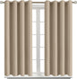 BGment Blackout Curtains - Grommet Thermal Insulated Room Darkening Bedroom and Living Room Curtains, Set of 2 Panels (52 x 54 Inch, Sand)