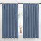 NICETOWN Blackout Curtains for Bedroom, Blackout Curtain Panels, Window Treatment Energy Saving Thermal Insulated Solid Rod Pocket Blackout Drapes/Draperies (Stone Blue, 1 Pair, 70 by 63-inch)