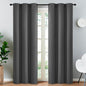 Yakamok 90 Inch Long Blackout Curtains for Bedroom, Thermal Insulated Room Darkening Curtains, Light Blocking Blackout Drapes for Living Room- 2 Panels,38x90 Inch, Charcoal Grey
