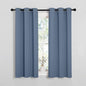 NICETOWN Kitchen Curtains with Grommet Top, Privacy & Room Darkening Thermal Insulated Draperies for Boys Bedroom, Nursery (Stone Blue, 34" Wide by 54" Long, Set of 2)