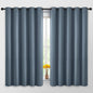 Yakamok Blackout Curtains Room Darkening Thermal Insulated Window Panels,Solid Grommet Top Drapes for Bedroom/Living Room(62Wx63L, Stone Blue, 2 Panels)