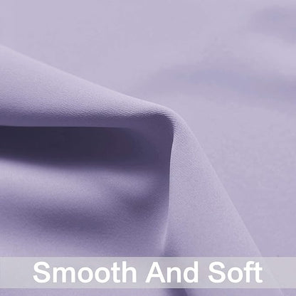 Yakamok 84 Inch Length Blackout Curtains for Bedroom, Thermal Insulated Room Darkening Grommet Top Window Drapes for Living Room,Lilac,42W x 84L,2 Panels